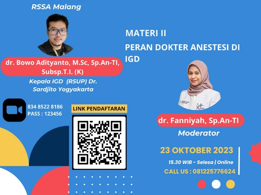 Webinar Hari Anestesi Sedunia II – IDI cabang Malang Raya – PERDATIN Malang