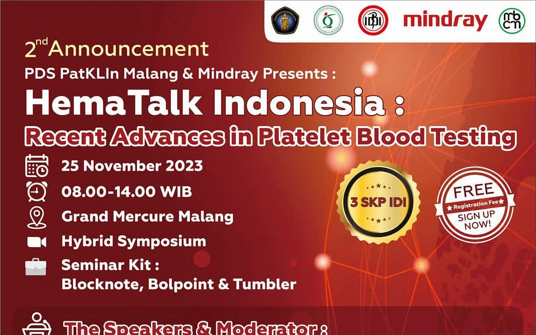 HemaTalk Indonesia – Recent Advances in Platelet Blood Testing